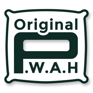 Pillow with a hole logo